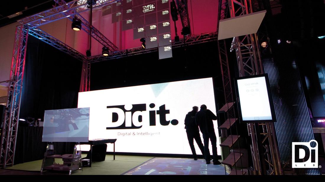 DiLED LED screen referenssi Audiovisual 2011 videoseinä