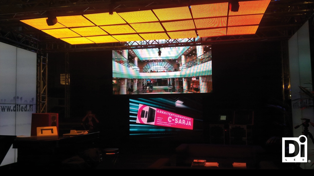 DiLED LED screen referenssi Audiovisual 2013 videoseinä